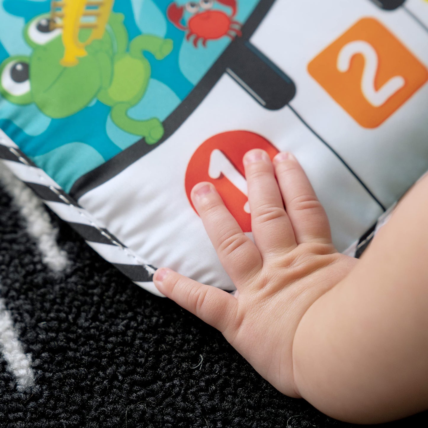 Baby Einstein Ocean Explorers Neptune's Kick & Explore Musical Kick Pad & Crib Toy, Tummy Time Mat, Learning Toy, for Ages 0 Months and up